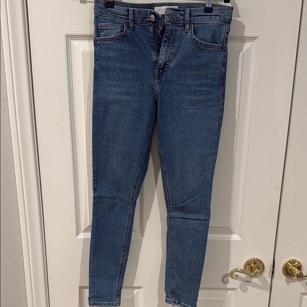 Topshop Jamie Skinny Blue Denim Jeans